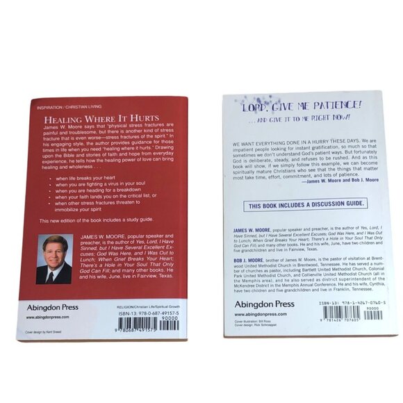 Healing Where It Hurts Lord Give Me Patience James W Moore Christian Living Book - Picture 2 of 9